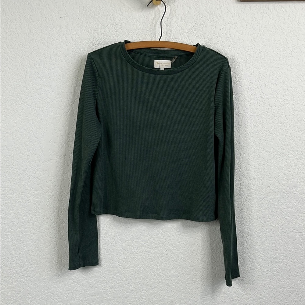 The Westside Distressed Long Sleeve Ribbed Top